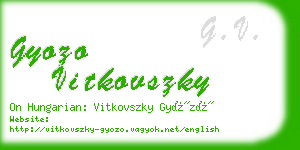 gyozo vitkovszky business card